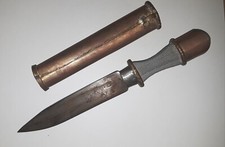 Antique Tibetan Knife Noble Old Dagger  with Original Metal Sheath Scabbard picture