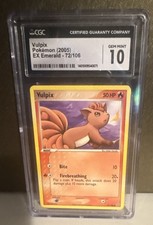 Pokemon TCG Vulpix EX Emerald 72/106 (2005) CGC 10 Gem Mint Graded Card picture