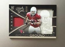 2015 Panini Black Gold Golden Ground Game David Johnson GGG-DJ White Gold /99 RC picture