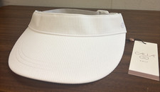 NEW CALIA RIBBED GOLF PERFORMANCE VISOR FOR WOMENS GOLF ADJUSTABLE WHITE picture