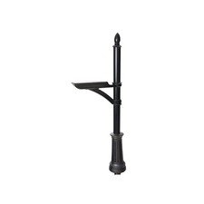 Architectural Mailboxes Hamilton Black In-Ground Steel Mailbox Post picture
