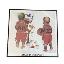 Bulls In The Paint Vintage 1996 By Kenneth Gatewood Dennis Rodman Michael Jordan picture