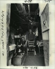 1976 Press Photo Morris Authement in His One-Room House on Bayou Petit Caillou picture