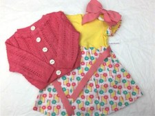 American Girl Kit Photographer Outfit~Dress~Sweater/Cardigan~Hair bow~never worn picture