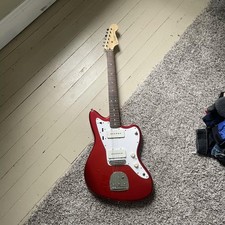 Squier Jazzmaster By Fender Electric Guitar Red Duncan Designed 6-String Read picture
