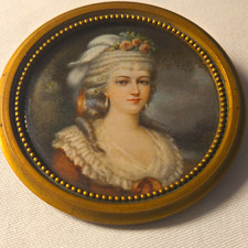 Gorgeous Antique Portrait Miniature Of Marie??? picture