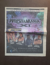 Rare WWF Wrestlemania XI 11 Newspaper The Hartford Courant 1995 WWE Vintage picture