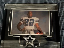 Emmit Smith Framed Signed Picture 16 x 20, Prova Authorized picture
