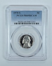 1970-S Jefferson Nickel PR69 DCAM PCGS Blue Label picture