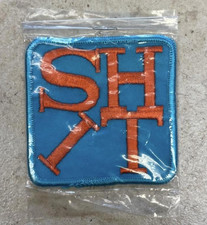 DEAD STOCK 1970s/1980s Embroidered Square WORD Patch picture