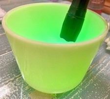 Vintage McKee Seville Yellow Uranium Glass Bowl/container picture
