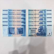 Zimbabwean ONE HUNDRED TRILLION DOILARS 2008 Banknote Uncirculated 10PCS picture