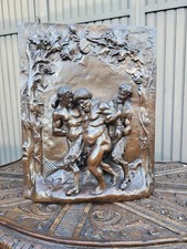 Vintage Relief plate after Clodion 1738 - 1814 bronze Drunken Silenus picture