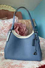 Coach Lori Shoulder Bag, Washed Chambray (Blue), With Matching Wallet & Dust Bag picture