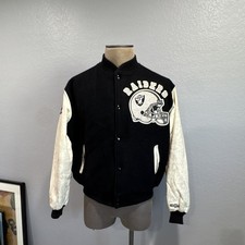 Raiders Varsity Jacket XL 80’s Era Locker Line Made In USA picture