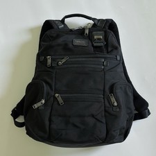 RARE EUC TUMI Alpha Bravo Knox -Black/ Leather/ Ballistic Nylon Backpack picture