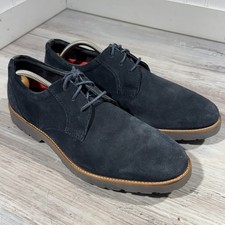 Rockport Walkability Navy Blue Suede Oxfords Men's Size US 12 M EUC picture