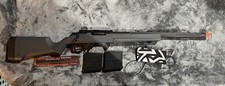 Amoeba Striker AS01 Spring Bolt Action Airsoft Sniper Rifle Gray 2 Mag Box picture