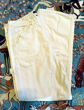 Aéropostale White Carpenter Double Knee Cotton Pants Mens Regular Fit 32x30 picture