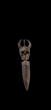Antique WWII Central European Soldiers Pendant Unique Devil Satan Trench Art  picture