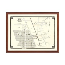 Old Map of Clifton, NJ 1877 - Vintage Clifton New Jersey Art picture