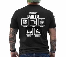 (On BACK) I Support LGBTQ Shirt, Pride Month T-Shirt picture