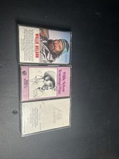 Collection of three vintage Willie Nelson audio cassette tapes. picture