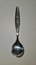 Vintage 830S Silver Aries Zodiac Spoon 3 Rams Scandinavian 4 3/8 in picture