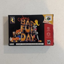 Conkers Bad Fur Day N64 Nintendo 64 Box Manuals Inserts ONLY picture