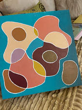 Signed Andy Lakey abstract  Geometric Color Block Canvas Painting Original 2021 picture