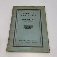 Vintage Bessemer Trucks Model K2 4 Ton Service Parts List Original Manual picture