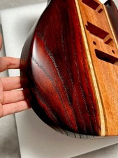 Handcrafted  9-Piece Guitar Body Ash & Mahogany Satin Natural Wood Grain picture