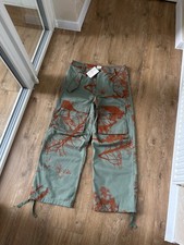 NWT H&M Edition Cotton trees Cargo Rare pants Size: 33/32 picture