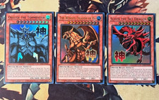 Yugioh: Egyptian God Cards Set (Stamped) Ultra Rare 1st Edition Holos RA05 NM picture