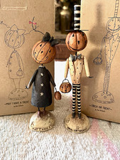 VTG August Moon Moonbeams Hand Painted Pumpkin Figurines Set by Dan DiPaolo picture