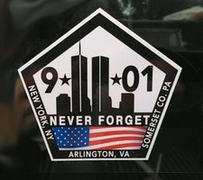 9/11 - -V2 -NEVER FORGET 9 11 Memorial Sticker Decal 3.5