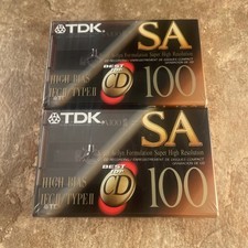 TDK SA90 SA100 Blank Cassette Tapes Type II High Bias -lot Of 2 - NEW SEALED picture