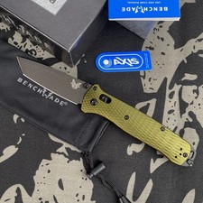Benchmade 537GY-1 Bailout Woodland Green Aluminum Folding Knife picture