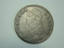 1809 Capped Bust Silver Half Dollar O-32 R-4 Very Fine+ Nice picture
