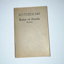 Little Blue Book No. 167 Rules of Health by Plutarch PB Mini picture
