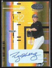 Roy Halladay 2005 Leaf Certified Materials Mirror Gold Auto /5 #138 Toronto Blue picture