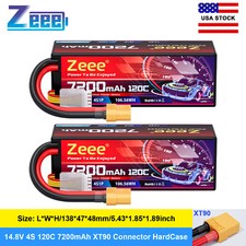 2xZeee 4S 7200mAh LiPo Battery 120C XT90 for X-Maxx Kraton Outcast 8S 1/5 RC Car picture