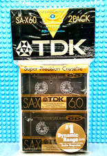 TDK  SA-X   60  1989  USA  TYPE II   TWINPAK  BLANK CASSETTE TAPES (2) (SEALED) picture