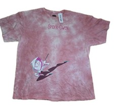 NWT BoxLunch Marvel Spider-Gwen Pink Tie Dye t-shirt Mens Size XL Spider-Verse picture