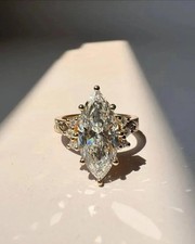 IGI 2.30Ct Marquise EF-VS1 Lab Grown Diamond Engagement Ring 14k Yellow Gold picture
