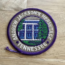 Vintage Andrew Jackson's Hermitage Jacket Patch Tennessee TN Travel Souvenir picture