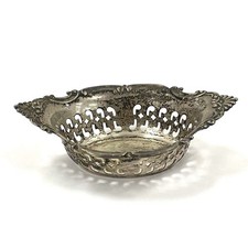 Vintage Gorham Sterling Silver Pierced Oval Bonbon Nut Dish Bowl 4780/3 24.53g picture