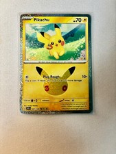 PIKACHU 2026 POKEMON 30TH ANNIVERSARY CELEBRATION 047/128 FIREWORK HOLO Q6065 picture