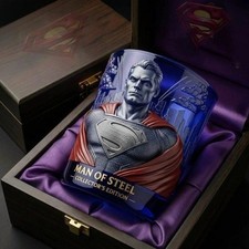 Superman Man Of Steel Whiskey Glass picture