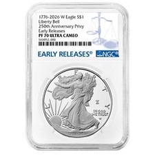 2026-W Proof $1 American Silver Eagle NGC PF70UC ER Blue Label picture